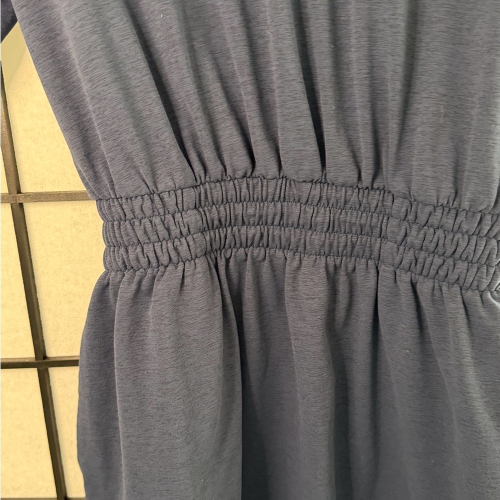 Lululemon Smocked-Waist Navy Blue T-shirt Dress Size 2 - Picture 4 of 7